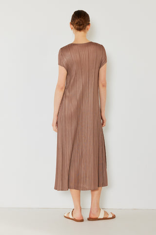 Swim Pleated Cap Sleeve A-Line Dress