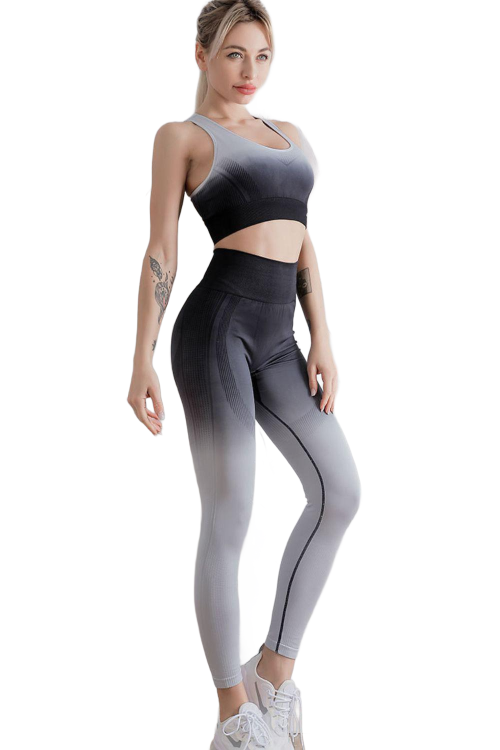 Gradient Sports Bra and Leggings Set