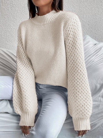 Mock Neck Long Sleeve Sweater