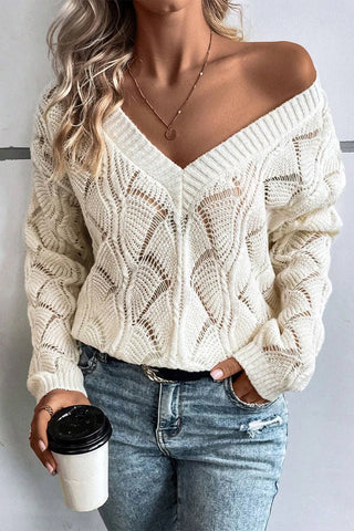 V-Neck Long Sleeve Sweater