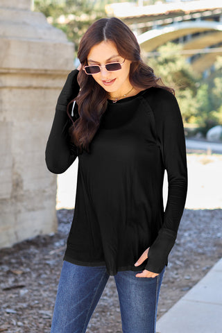 Full Size Round Neck Long Sleeve T-Shirt