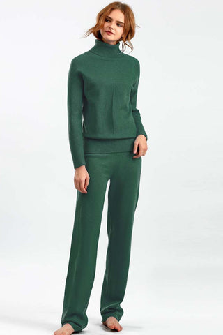 Basic Bea Turtleneck Raglan Sleeve Top and Pants Sweater Set