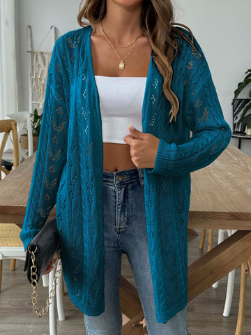 Open Front Long Sleeve Cardigan