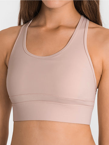 Round Neck Racerback Cropped Tank