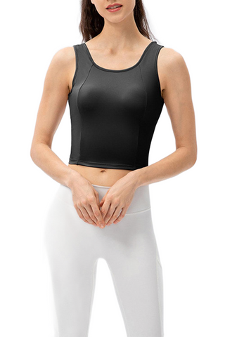 Round Neck Wide Strap Active Tank