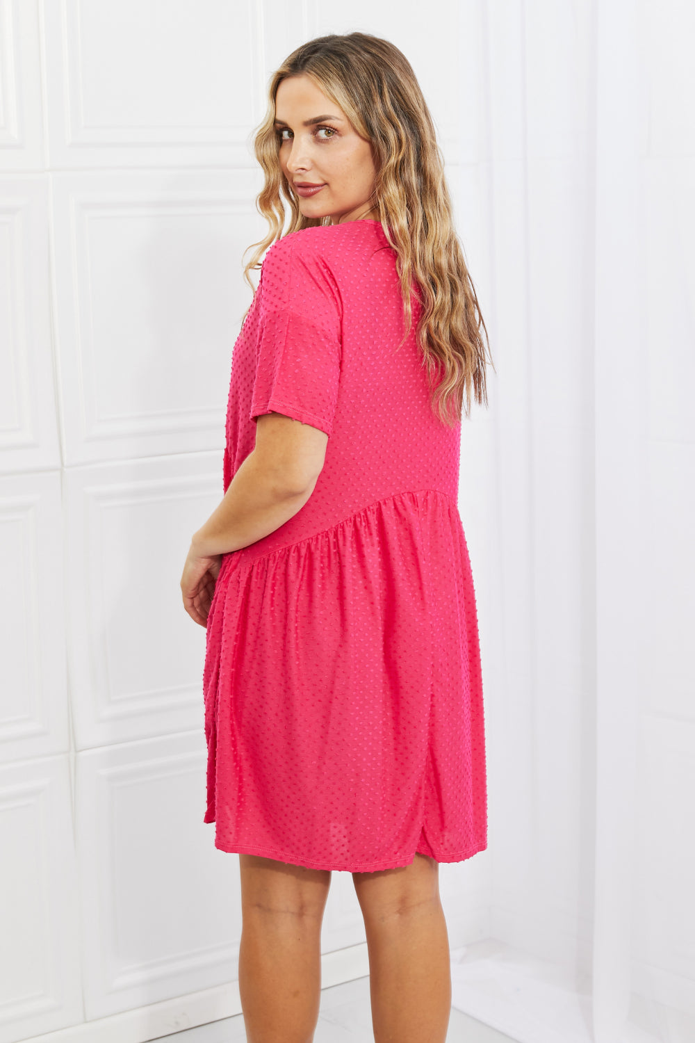 Casual Dress in Fuchsia