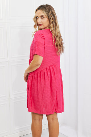 Casual Dress in Fuchsia