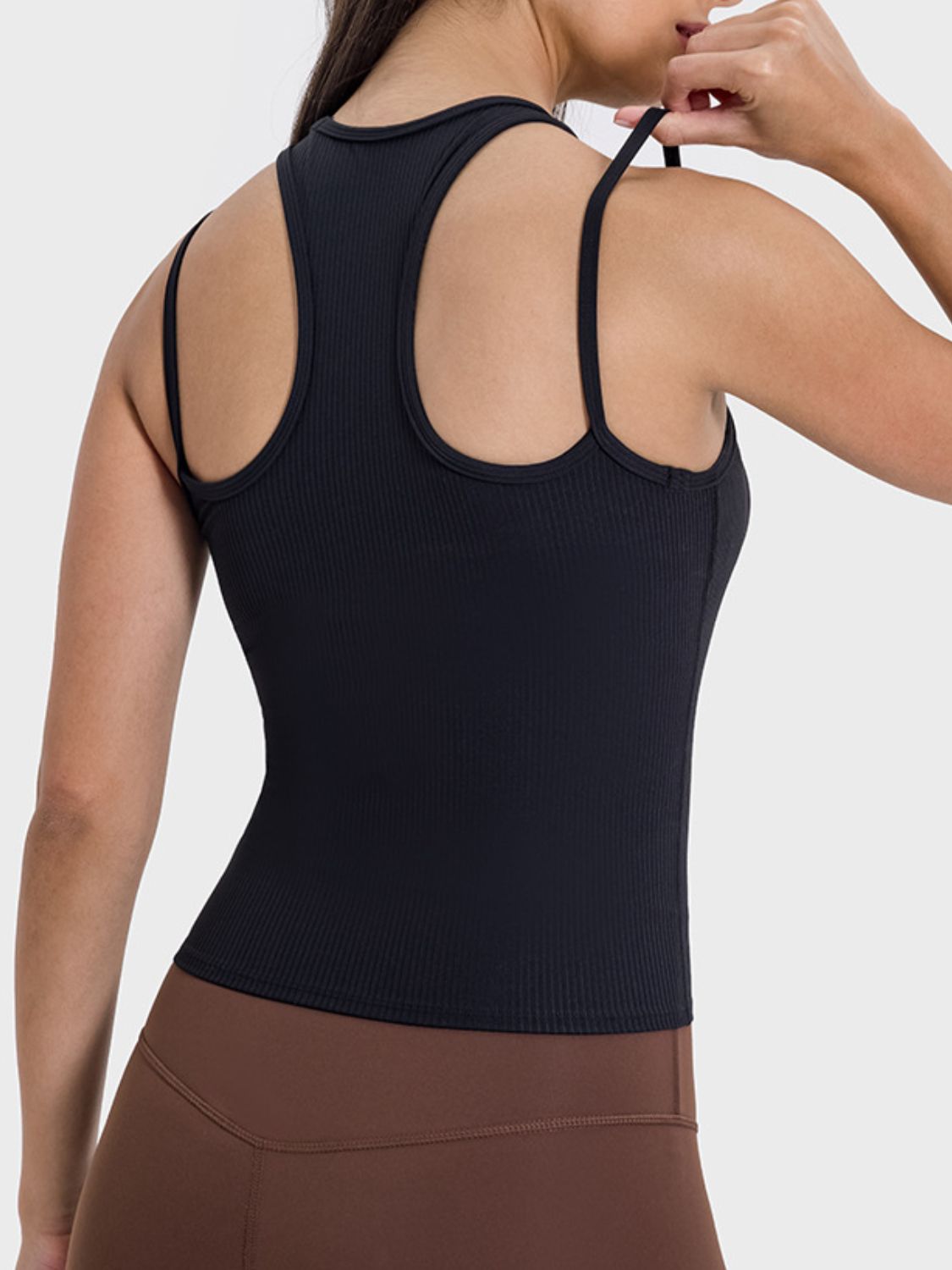 Cutout Round Neck Racer back Active Tank