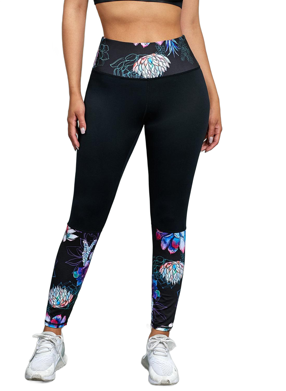 Printed Wide Waistband Active Leggings