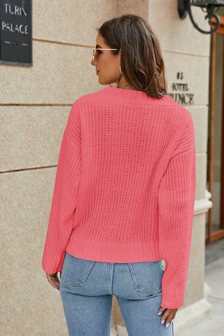 Surplice Long Sleeve Sweater