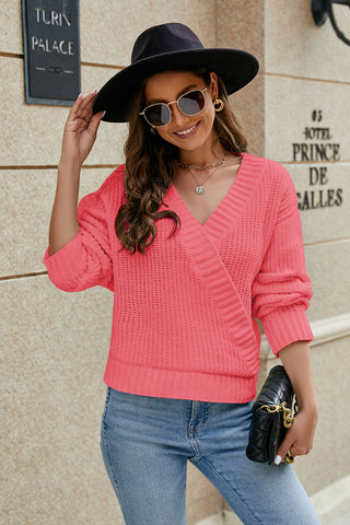 Surplice Long Sleeve Sweater