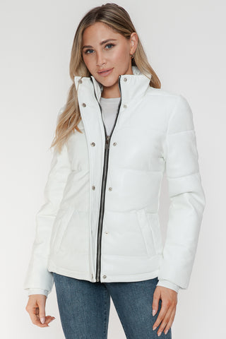 PMI Pocketed Zip Up Turtleneck Puffer Jacket