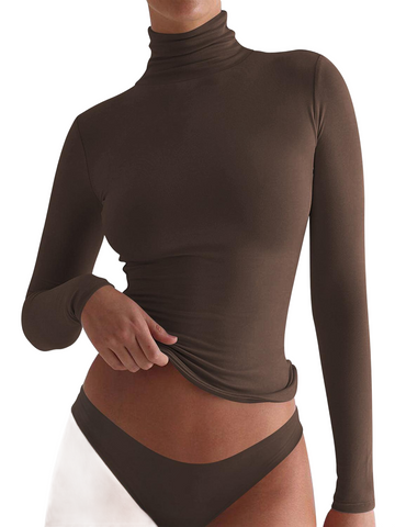 Turtleneck Long Sleeve T-Shirt