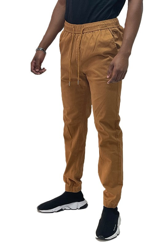 Was Men Solid Stretch Cargo Jogger