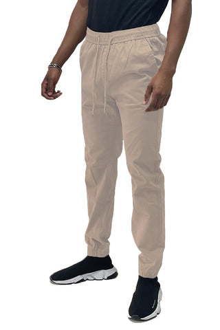 Was Men Solid Stretch Cargo Jogger