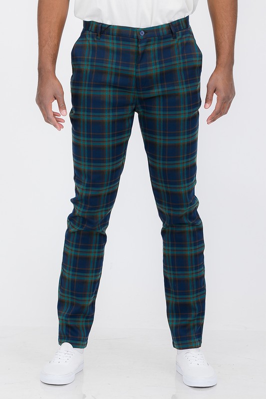 Weive Mens Plaid Trouser Pants