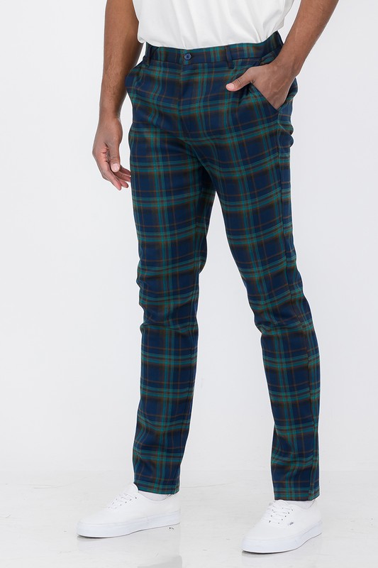 Weive Mens Plaid Trouser Pants