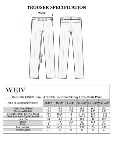 Weive Mens Plaid Trouser Pants