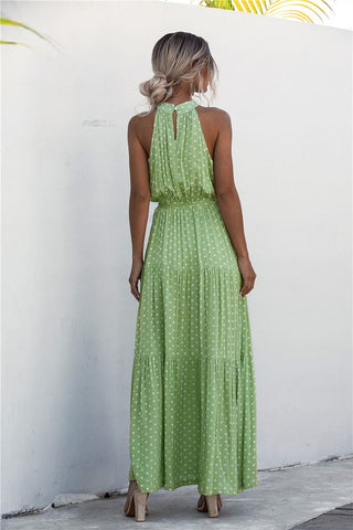 Womens Polka Dot Maxi Dress