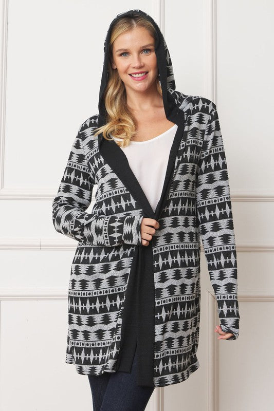 Tribal Print Cardigan