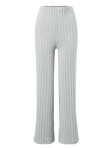 Ribbed Mock Neck Long Sleeve Top and Pants Set