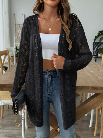 Open Front Long Sleeve Cardigan