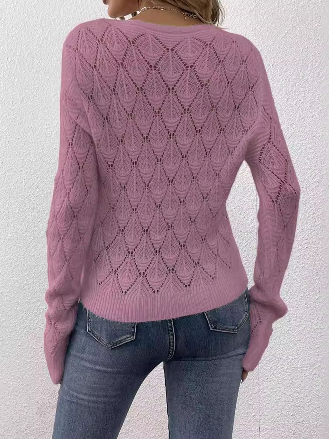 V-Neck Long Sleeve Sweater