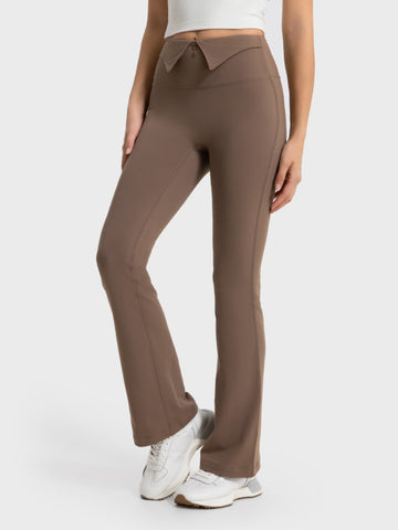 Wide Waistband Boot cut Sport Pants