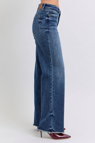 Judy Blue Full Size Raw Hem Mid-Rise Jeans