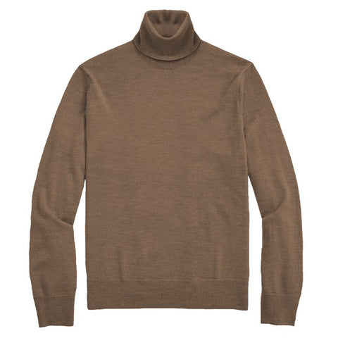 Was Men Solid Turtleneck Sweater