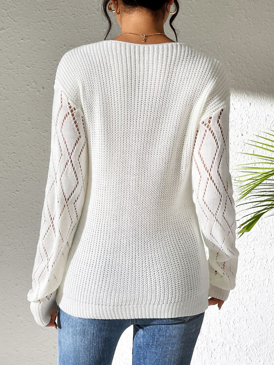 V-Neck Long Sleeve Sweater