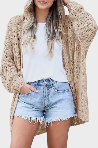 Open Front Long Sleeve Cardigan