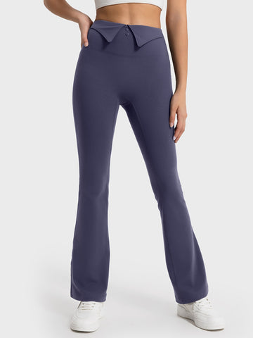 Wide Waistband Boot cut Sport Pants