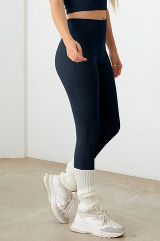 Ribbed Crop Came and High Waist Brushed Leggings Set