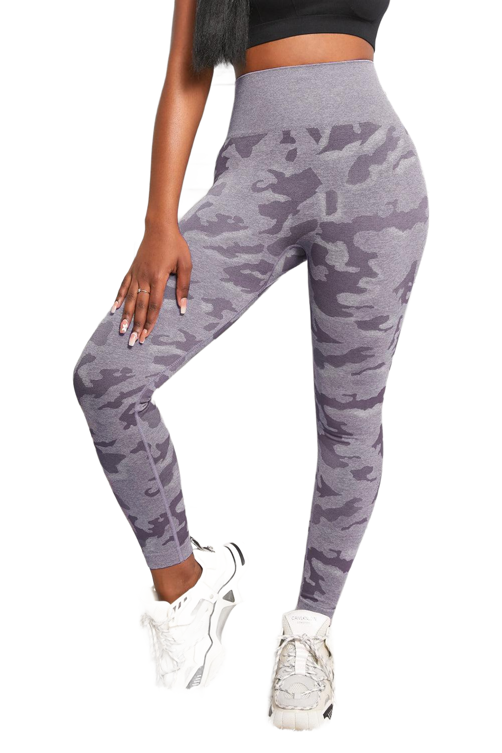 Camo Print Seamless High Waist Yoga Leggings