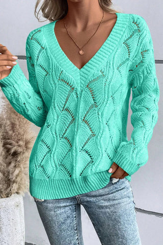 V-Neck Long Sleeve Sweater