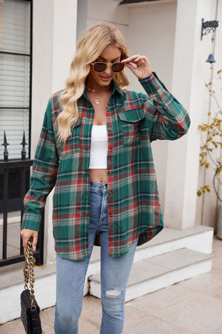 Plaid Button Up Long Sleeve Shirt