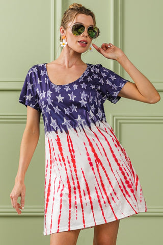 American Flag Theme Tee Dress