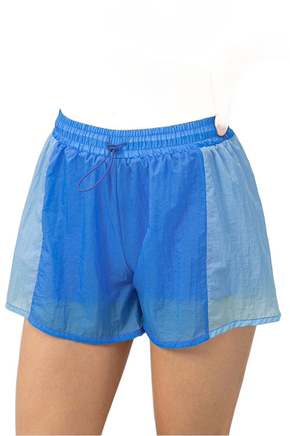 Color Block Drawstring Active Shorts