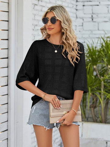 Round Neck Knit Top