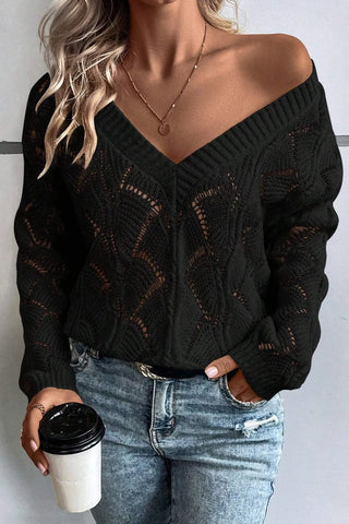 V-Neck Long Sleeve Sweater