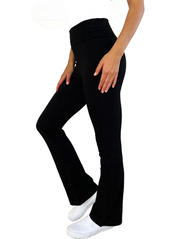 Full Size High Waist Wide Waistband Boot cut Active Pants