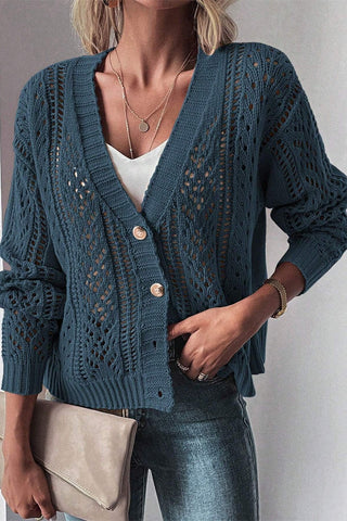 Button Up Long Sleeve Cardigan