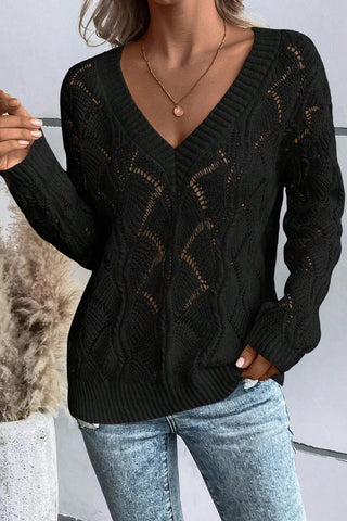 V-Neck Long Sleeve Sweater