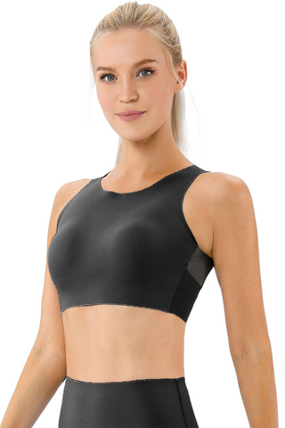 Round Neck Wide Strap Active Bra