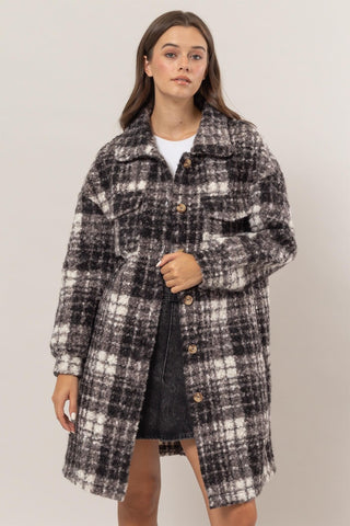 HAVE Plaid Button Down Longline Shacked