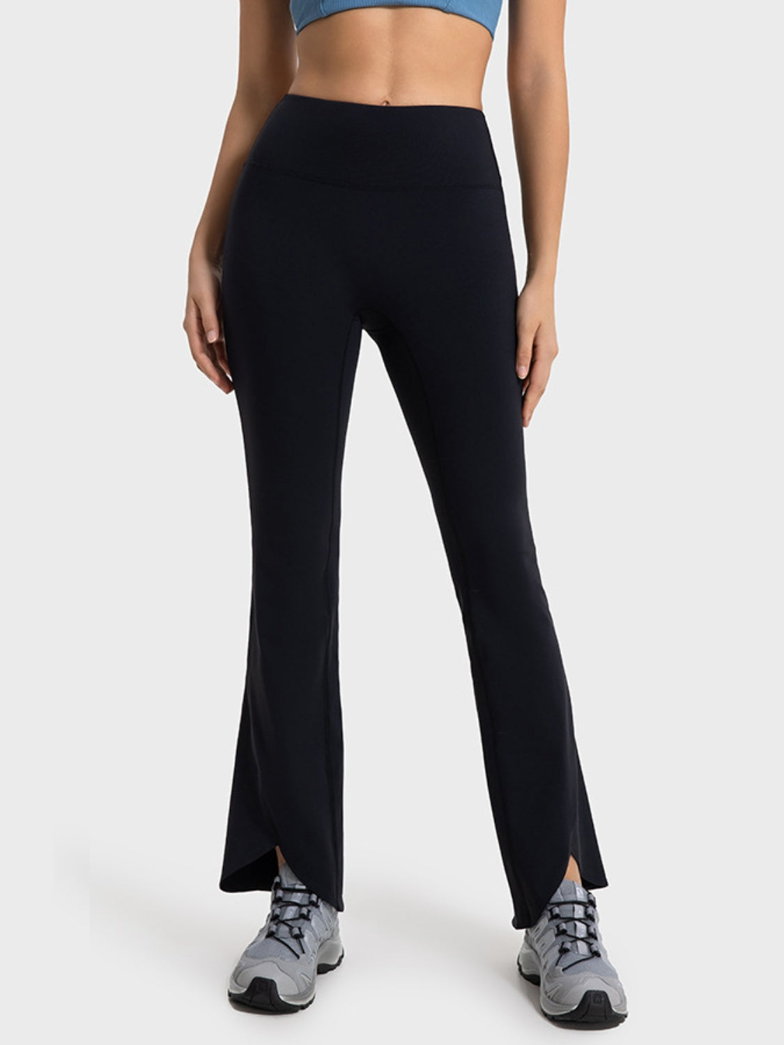 Wide Waistband Boot cut Sports Pants