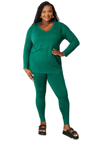 Lazy Days Full Size Long Sleeve Top and Leggings Set