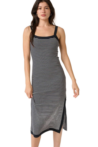 Photoshop Contrast Striped Midi Cami Dress