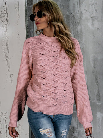 Mock Neck Long Sleeve Sweater